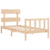 Estructura de cama con cabecero madera maciza