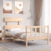 Estructura de cama con cabecero madera maciza