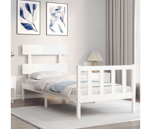 Estructura cama sin colchón madera maciza pino blanca 100x200cm