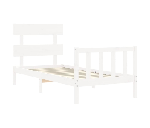 Estructura cama sin colchón madera maciza pino blanca 100x200cm