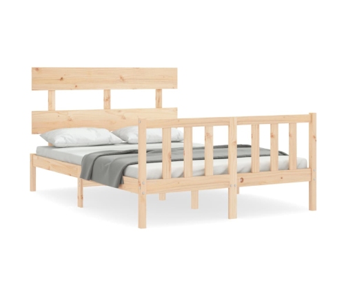 Estructura de cama sin colchón madera de pino maciza 120x200 cm