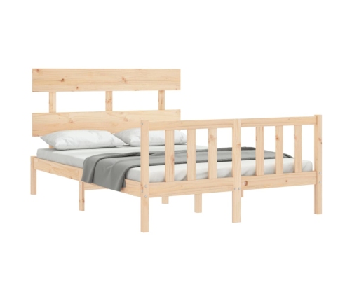 Estructura de cama sin colchón madera de pino maciza 120x200 cm