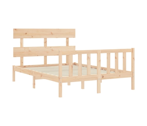 Estructura de cama sin colchón madera de pino maciza 120x200 cm