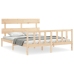 Estructura de cama sin colchón madera maciza de pino 160x200 cm