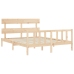 Estructura de cama sin colchón madera maciza de pino 160x200 cm