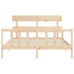 Estructura de cama sin colchón madera maciza de pino 160x200 cm