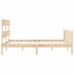 Estructura de cama sin colchón madera maciza de pino 160x200 cm