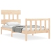 Estructura de cama con cabecero madera maciza