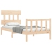 Estructura de cama con cabecero madera maciza