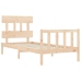 Estructura de cama con cabecero madera maciza