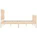 Estructura de cama sin colchón madera maciza de pino 140x190 cm