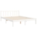 Estructura de cama sin colchón madera de pino blanca 140x190 cm