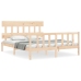Estructura de cama sin colchón madera maciza de pino 160x200 cm
