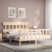 Estructura de cama sin colchón madera maciza de pino 160x200 cm