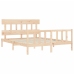 Estructura de cama sin colchón madera maciza de pino 160x200 cm