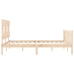 Estructura de cama sin colchón madera maciza de pino 160x200 cm
