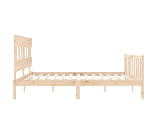 Estructura de cama sin colchón madera maciza de pino 200x200 cm