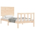 Estructura de cama individual con cabecero madera maciza