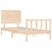 Estructura de cama individual con cabecero madera maciza