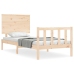 Estructura de cama con cabecero madera maciza