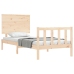 Estructura de cama con cabecero madera maciza