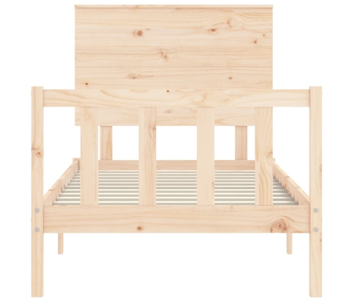 Estructura de cama con cabecero madera maciza