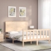 Estructura de cama sin colchón madera maciza de pino 140x190 cm