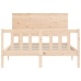 Estructura de cama sin colchón madera maciza de pino 140x190 cm
