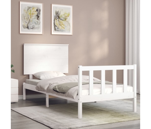 Estructura cama sin colchón madera maciza pino blanca 100x200cm