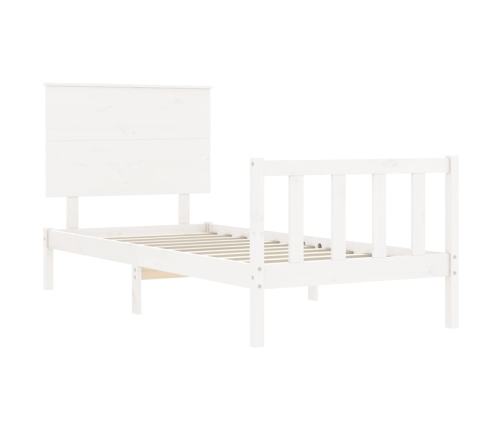 Estructura cama sin colchón madera maciza pino blanca 100x200cm