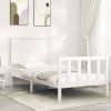 Estructura cama sin colchón madera maciza pino blanca 100x200cm