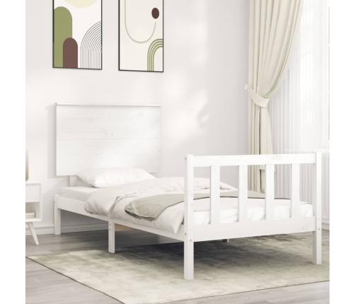 Estructura cama sin colchón madera maciza pino blanca 100x200cm