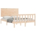 Estructura de cama sin colchón madera de pino blanca 140x200 cm