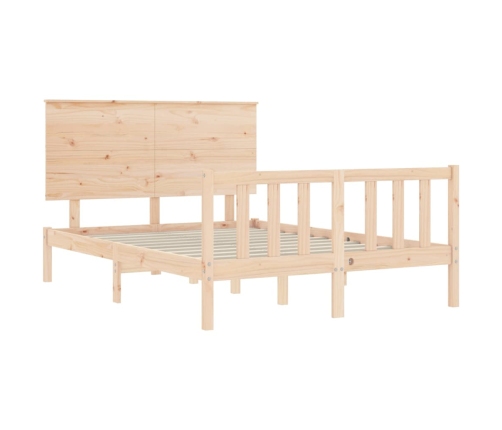 Estructura de cama sin colchón madera de pino blanca 140x200 cm