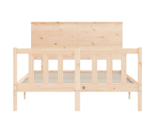 Estructura de cama sin colchón madera de pino blanca 140x200 cm