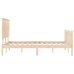 Estructura de cama sin colchón madera de pino blanca 140x200 cm