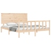 Estructura de cama de matrimonio con cabecero madera maciza
