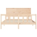 Estructura de cama de matrimonio con cabecero madera maciza