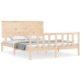 Estructura de cama sin colchón madera maciza de pino 160x200 cm