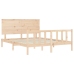 Estructura de cama sin colchón madera maciza de pino 160x200 cm
