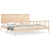 Estructura de cama de matrimonio con cabecero madera maciza