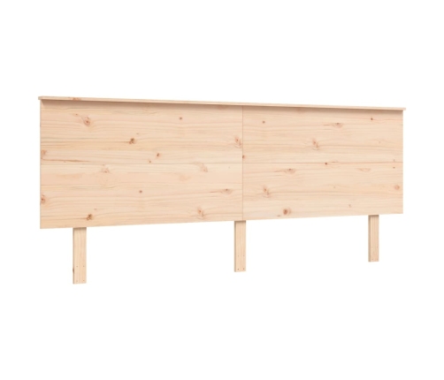 Estructura de cama de matrimonio con cabecero madera maciza