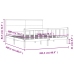 Estructura de cama sin colchón madera maciza de pino 200x200 cm