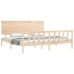 Estructura de cama sin colchón madera maciza de pino 200x200 cm