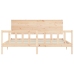 Estructura de cama sin colchón madera maciza de pino 200x200 cm