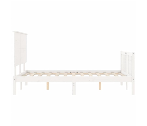 Estructura de cama sin colchón madera maciza blanca 200x200 cm