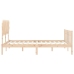 Estructura de cama sin colchón madera maciza de pino 140x190 cm