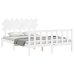 Estructura de cama sin colchón madera de pino blanca 140x190 cm