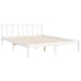 Estructura de cama sin colchón madera de pino blanca 140x190 cm