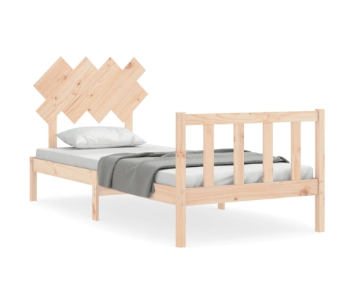 Estructura de cama sin colchón madera maciza de pino 90x200 cm